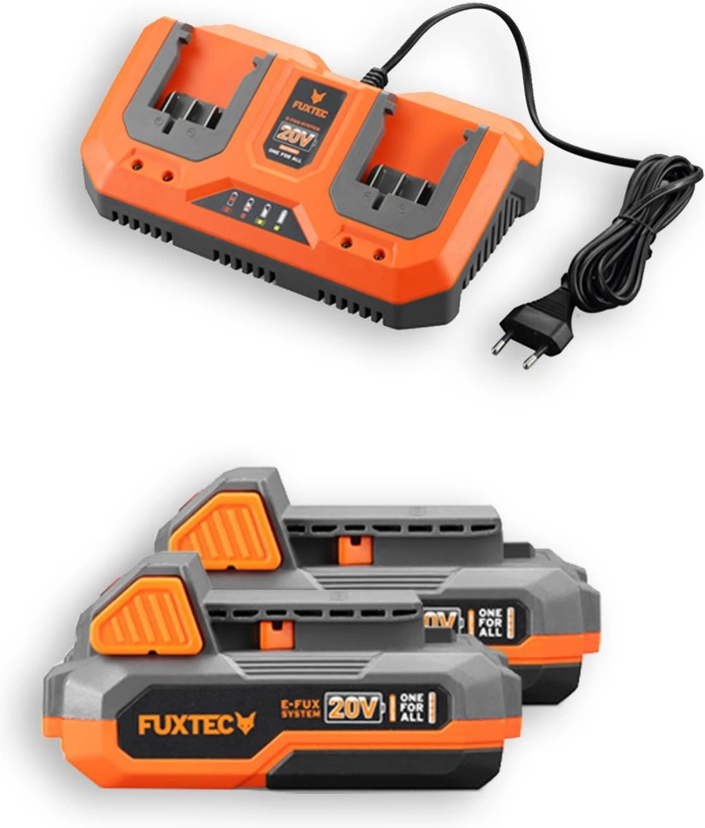 FUXTEC Grasmaaier Accu 40V (2x 20V) - Set Met Batterij (2x 2Ah) En Lader (2.4A Dubbellader) - Afbeelding 9
