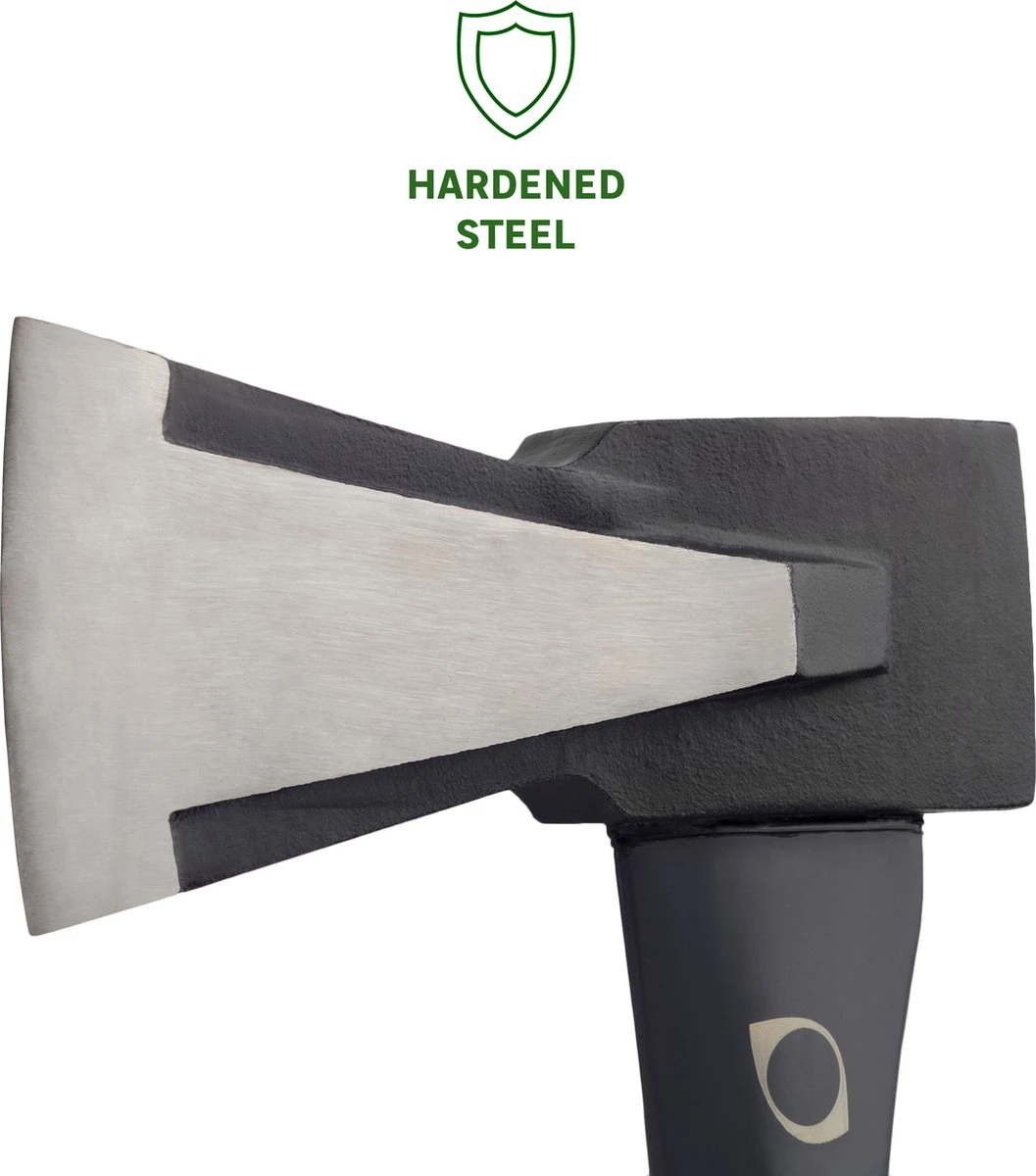 GEOLIA - Bijl - Bijl - Staal - Glasvezelsteel - 3kg Met Een Stalen Kop Van 2,5 Kg - Bijlen - Grote Bijl - Kloofhamer - Kloofbijl - Kloofbijl - Afbeelding 4