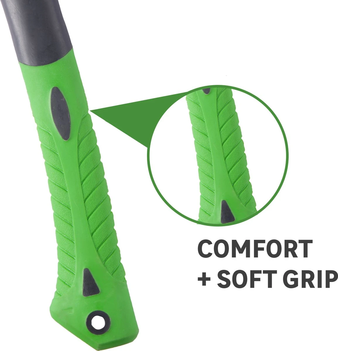 GEOLIA - Bijl - Bijl - Staal - Glasvezelsteel - 0,8 Kg Met Een Stalen Kop Van 0,6 Kg - Bijlen - Handbijl - Kleine Bijl - Kloofbijl - Kloofbijl - Afbeelding 4