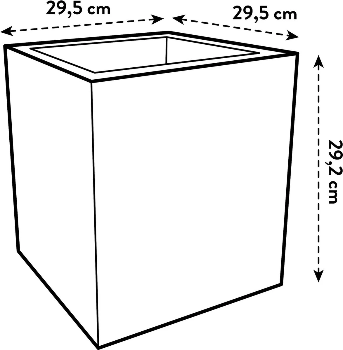 Elho Vivo Next Vierkant 30 - Plantenbak Voor Binnen & Buiten - Ø 29.5 X H 29.5 Cm - Zwart/Living Black - Afbeelding 4