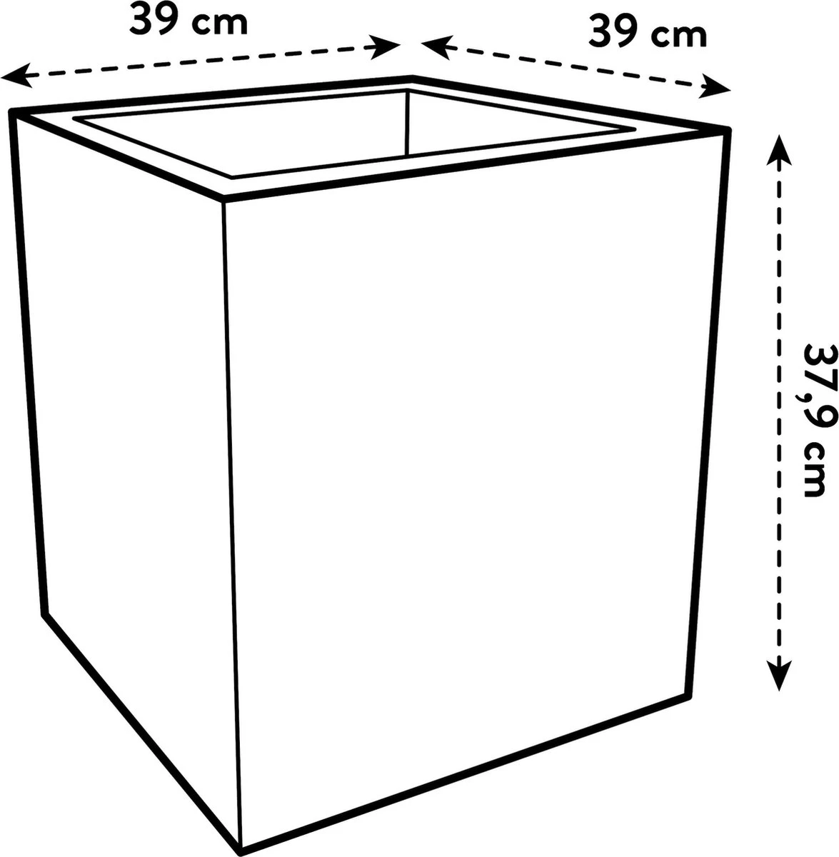 Elho Vivo Next Vierkant 40 - Plantenbak Voor Binnen & Buiten - Ø 39.0 X H 37.9 Cm - Zwart/Living Black - Afbeelding 4