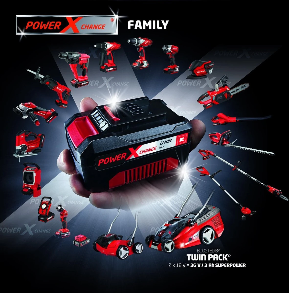 Einhell Accu Kettingzaag GE-LC 18 Li-Solo Power X-Change (Li-Ion, 18 V, 25 Cm Zwaardlengte, 23 Cm Snijlengte, Terugslagbescherming, Kettingvangbout, Zonder Accu En Lader) - Afbeelding 4