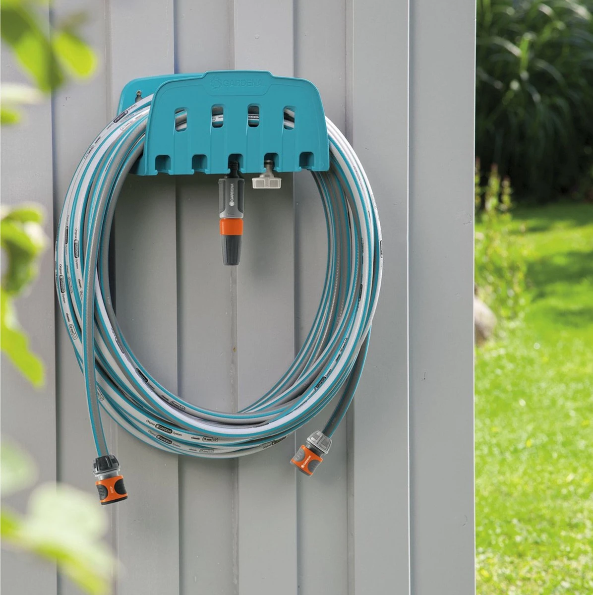GARDENA Slanghouder - Incl. Opbergruimte Voor GARDENA Aansluitstukken - Afbeelding 2