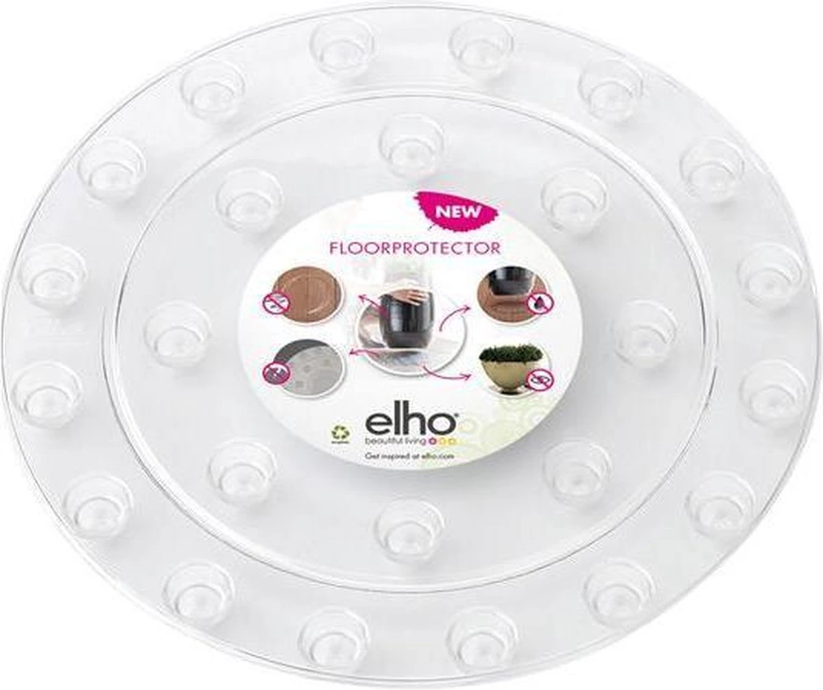 Elho Floorprotector Rond 25 - Accessoires Voor Binnen - Ø 25.0 X H 1.5 Cm - Transparant/Transparant - Afbeelding 5