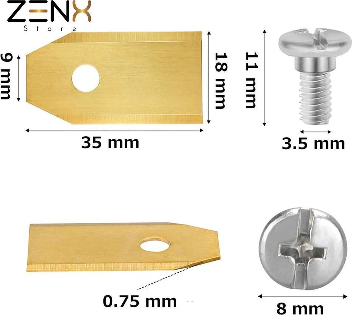 Titanium Robot Grasmaaier Mesjes Voor Husqvarna Automower, Gardena Robotmaaiers - Afbeelding 5