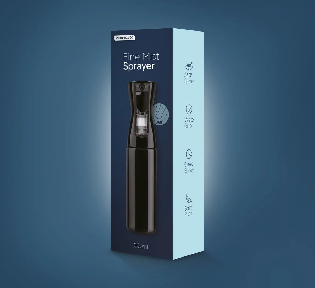 Johannes & Co Waterspuit Zwart - Waterverstuiver Mist Verstuiver Haar - Afbeelding 5