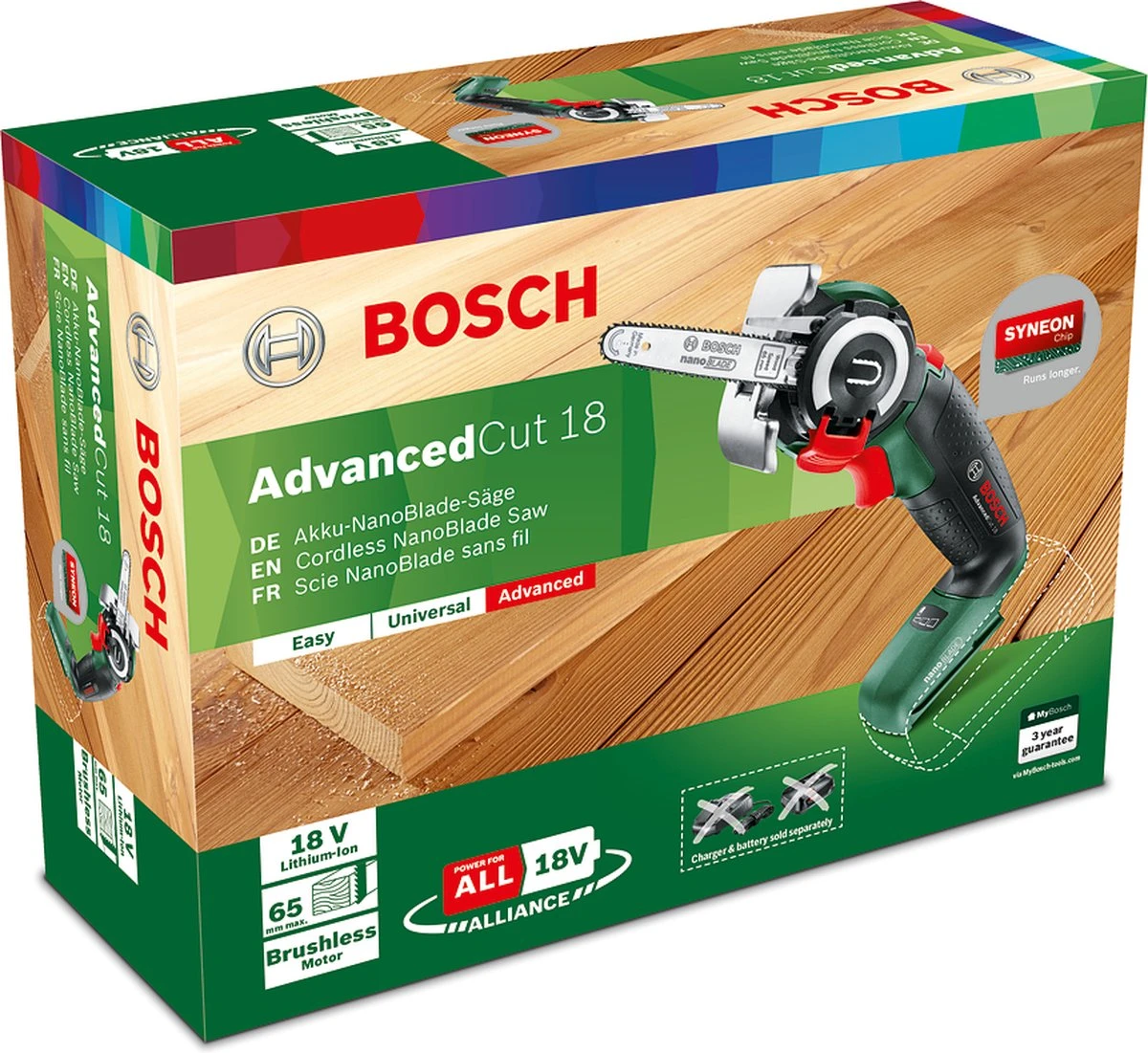 Bosch Advancedcut 18 Minikettingzaag - Zonder 18 V Accu En Lader - Afbeelding 9