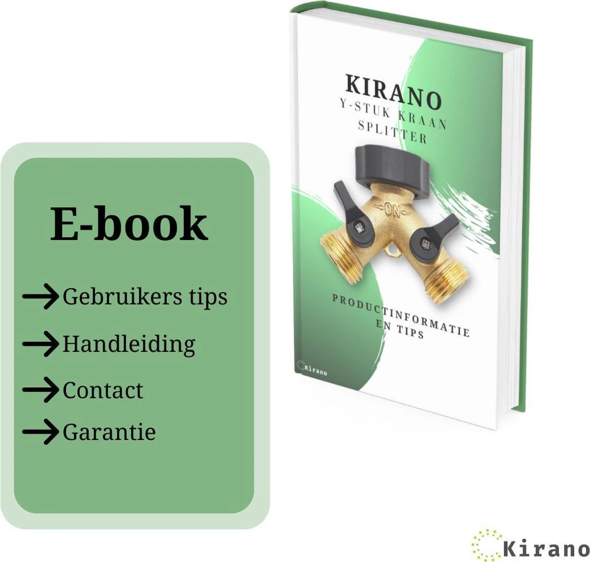 Y Stuk Kraan - Kraan Splitter - Waterverdeler - Buitenkraan - Waterverdeler 2 Weg – Messing - Afzonderlijk Af Te Sluiten - Afbeelding 3