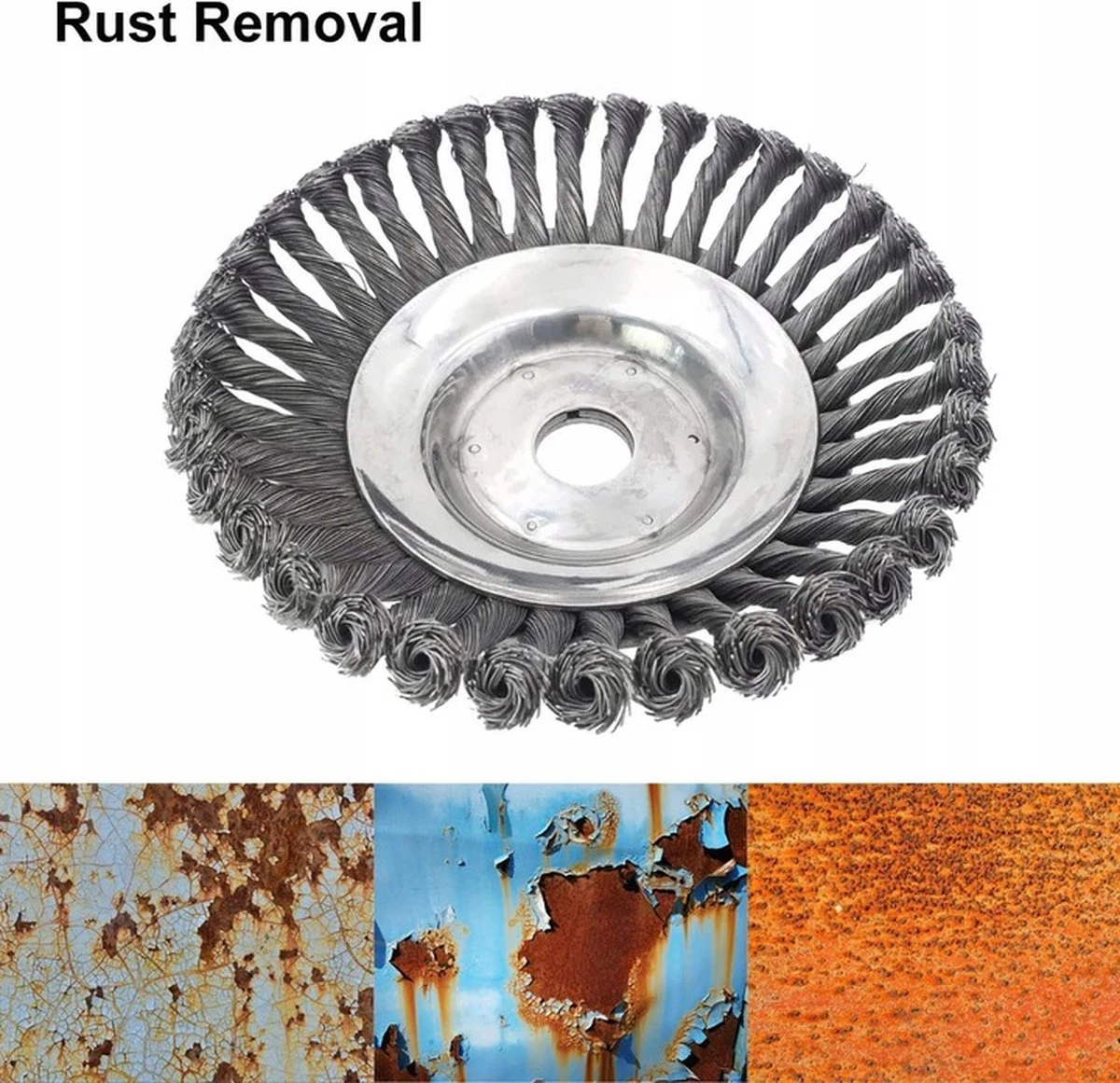 Merkloos Onkruidborstel - Voegenborstel - Elektrisch - Bosmaaier - Staalborstel - Universeel - 20cm - Afbeelding 7