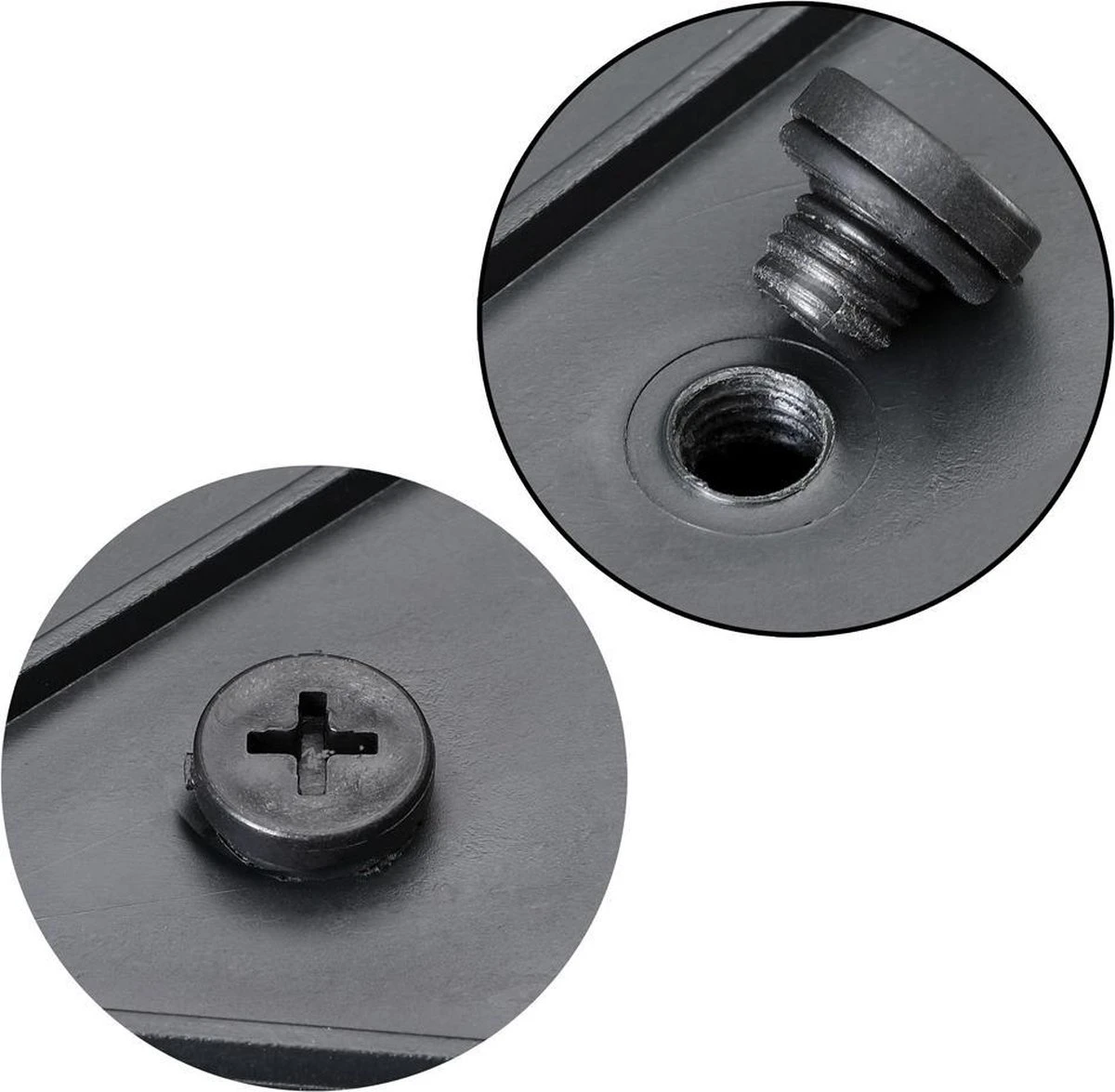 Casaria Polyrattan Plantenbak - Met Klimoprek - 3 Bakken Zwart - Afbeelding 2