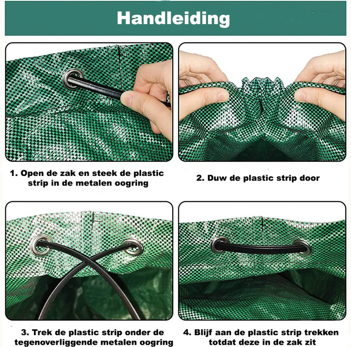 Tuin Afvalzakken - 2 Stuks - Opvouwbare Afvalzak - Tuin Afvalzak - Bladzakken - Waterstotend Tuinafvalzak - 270L - Afbeelding 8