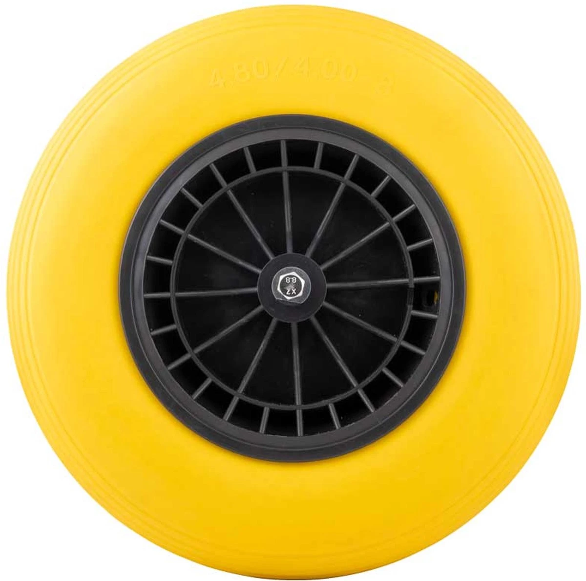 GARDENGEAR Kruiwagenwiel 4.00-8 Pu Plastic Geel - Afbeelding 3