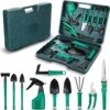Merkloos 10-Delige Tuingereedschap Set Inclusief Opbergkoffer - Tuinierset - Tuinsetje - Gereedschap Voor Tuin - Tuinschaar - Tuinschepje - Bloemenschaar - Voegenkrabber - Plantenspuit - Grasschaar - Bloemenschep - Tuinhark