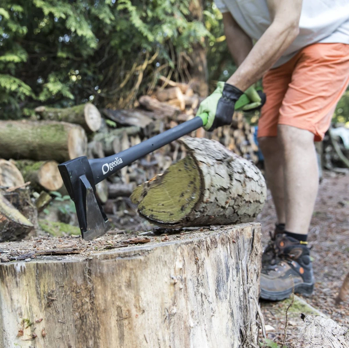 GEOLIA - Bijl - Bijl - Staal - Glasvezelsteel - 3kg Met Een Stalen Kop Van 2,5 Kg - Bijlen - Grote Bijl - Kloofhamer - Kloofbijl - Kloofbijl - Afbeelding 5