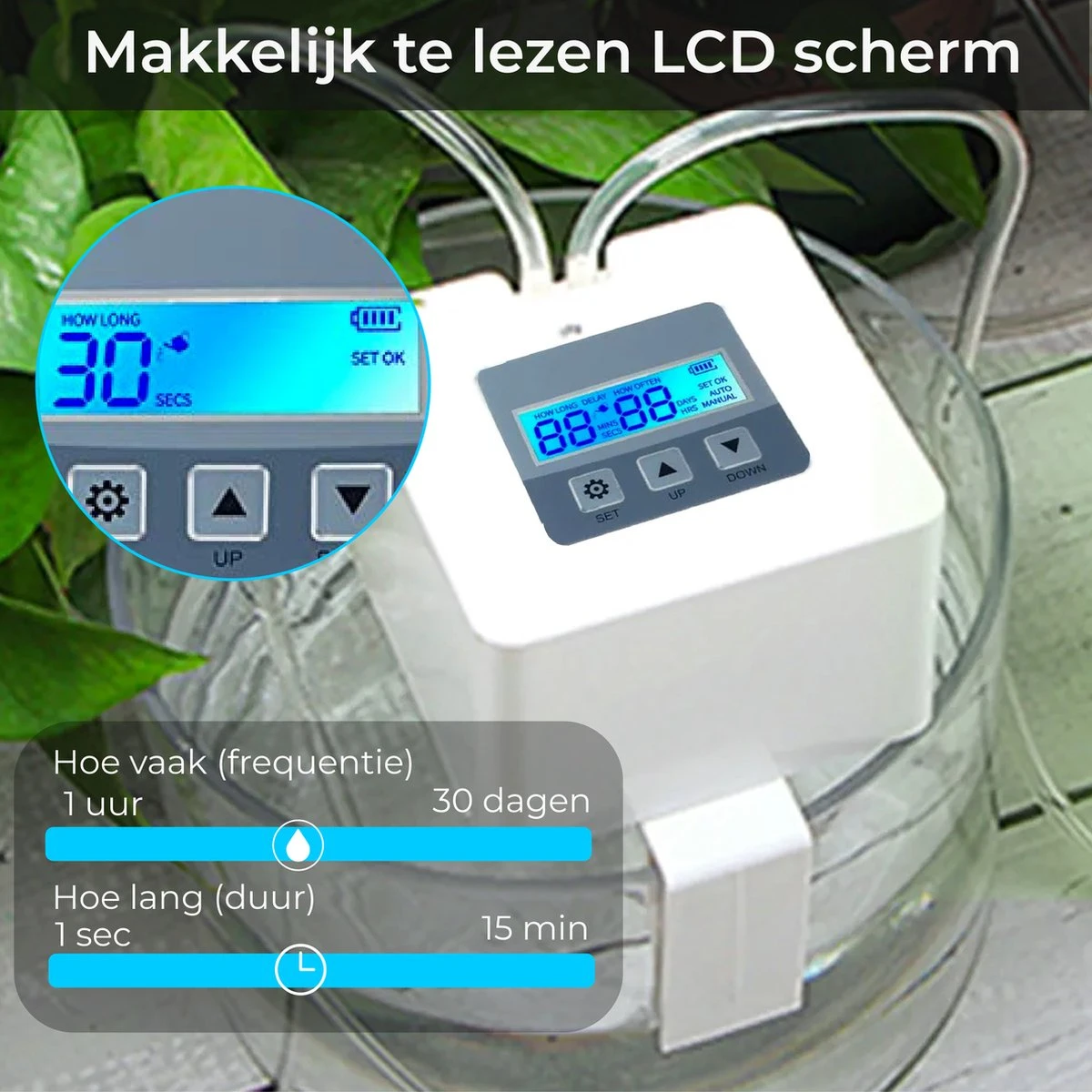 Automatisch Bewateringssysteem Voor Kamerplanten Met Pomp – Waterdruppelaar – Watergeefsysteem– Planten Watergever - Afbeelding 2