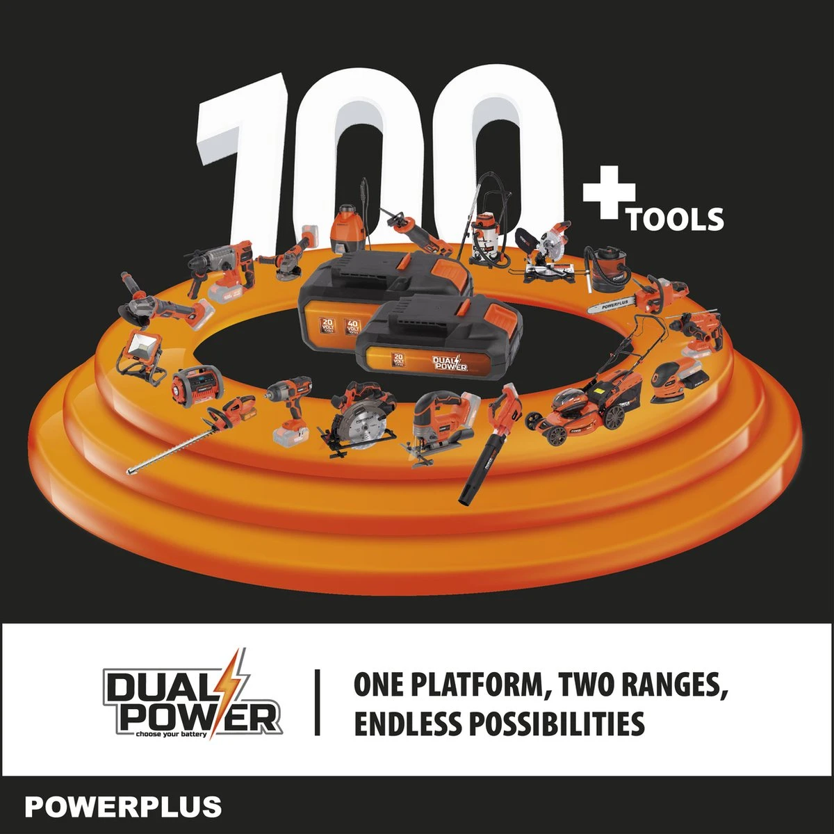 Powerplus Dual Power POWDPGSET33 Accu Kettingzaag - 40V - 30 Cm Zwaardlengte -2x20V Accu -1 X Lader - Afbeelding 5