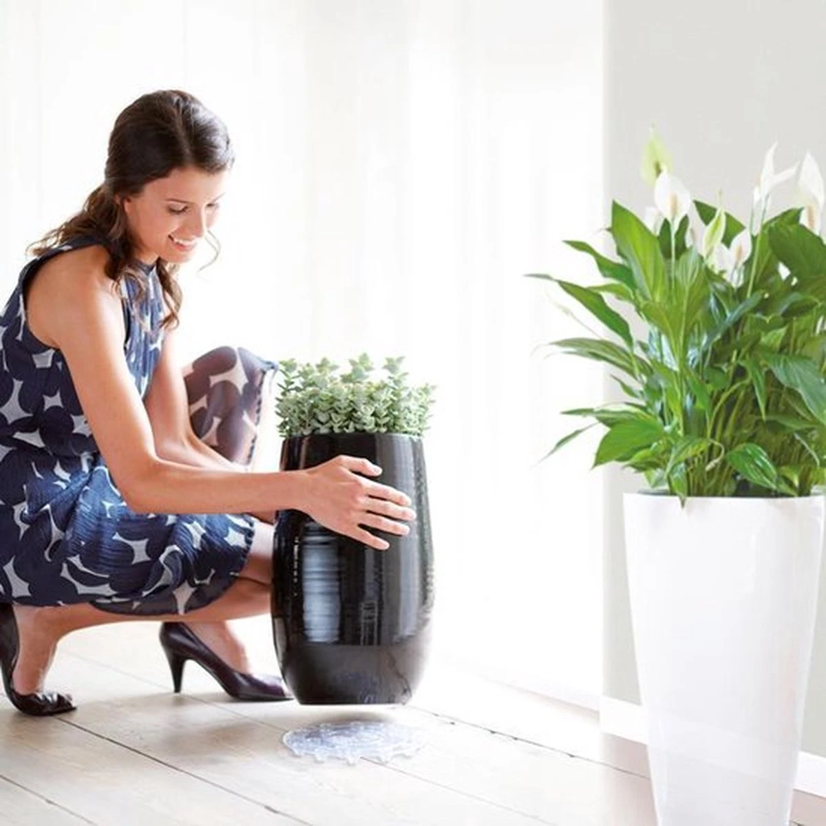 Elho Floorprotector Rond 25 - Accessoires Voor Binnen - Ø 25.0 X H 1.5 Cm - Transparant/Transparant - Afbeelding 4