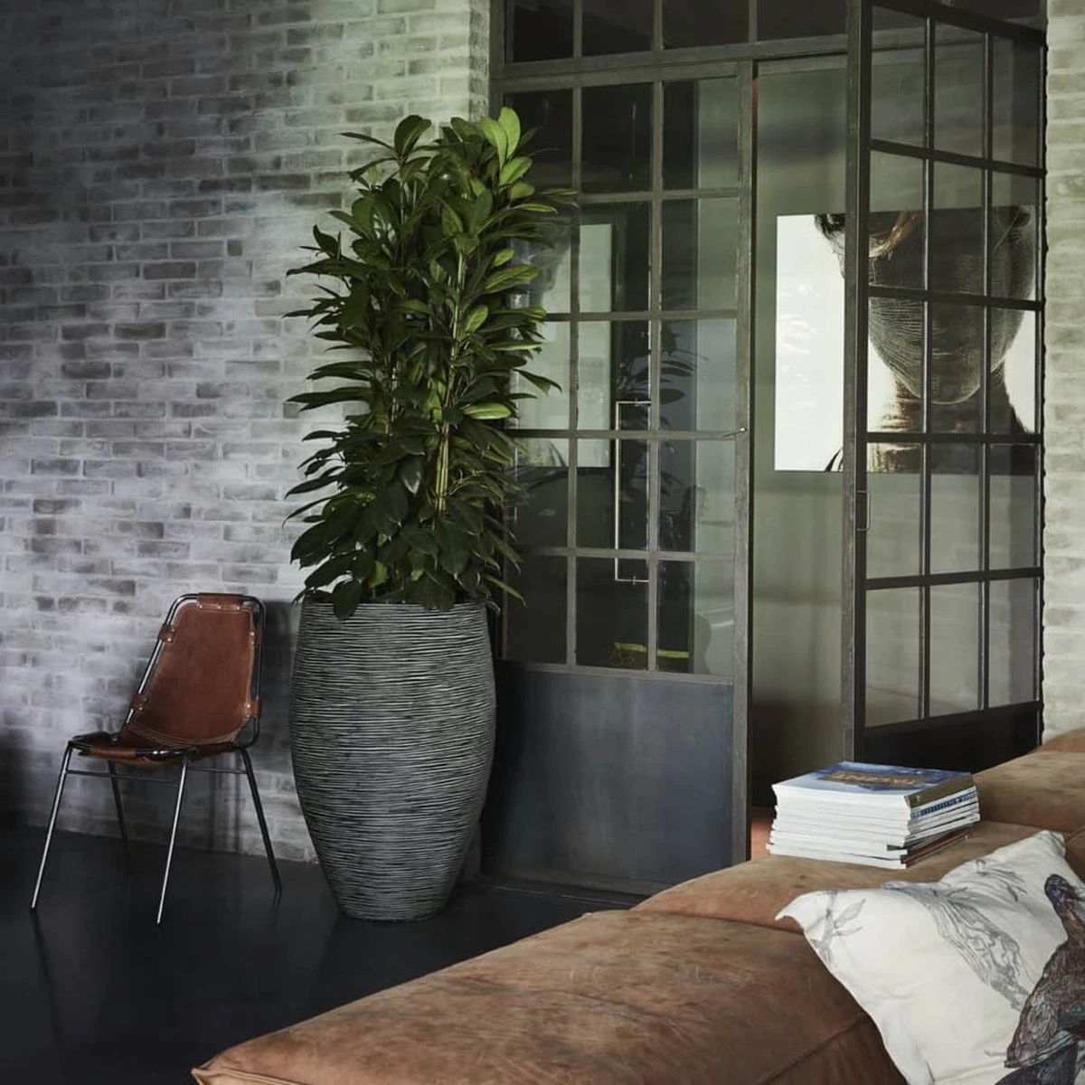 Capi Europe - Vaas Elegant Deluxe Rib NL - 40x60 - Antraciet - Voor Binnen En Buiten - KOFZ1131 - Afbeelding 9