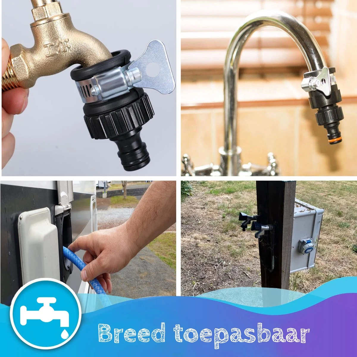 Summer Spark Universele Waterdief 14 – 20mm - Kraanstuk - Adapter Binnenkraan - Ook Geschikt Voor Gardena - Slangkoppeling - Afbeelding 4