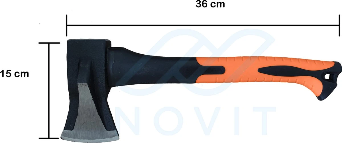 Novit Kloofbijl 1kg - Bijl Met Fiber Handvat - Handbijl - Hakbijl - Afbeelding 6