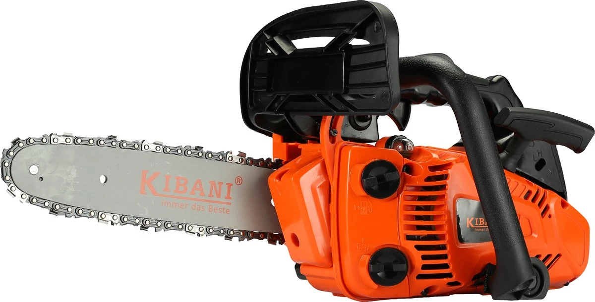 Kibani Kettingzaag Benzine - 25.4 Cc / 1 Pk 2-takt Motor - Incl. Extra Ketting - Zwaardlengte 25 Cm / 10 Inch – Easy-Startsysteem - Snoeizaag - Afbeelding 2