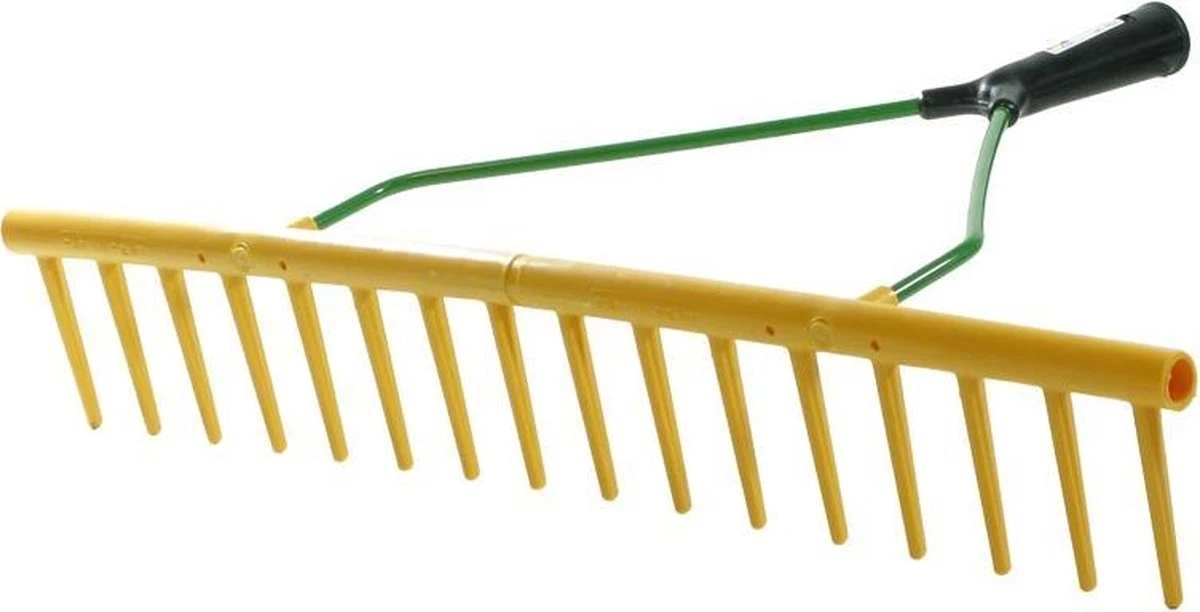 Excellent - Blad Hark - Polyhark Recht Rand - Tuin En Gazon Hark - Handhark - Grashark - Hark Zonder Steel - 16 Tanden - Rood - 65 CM - Afbeelding 4