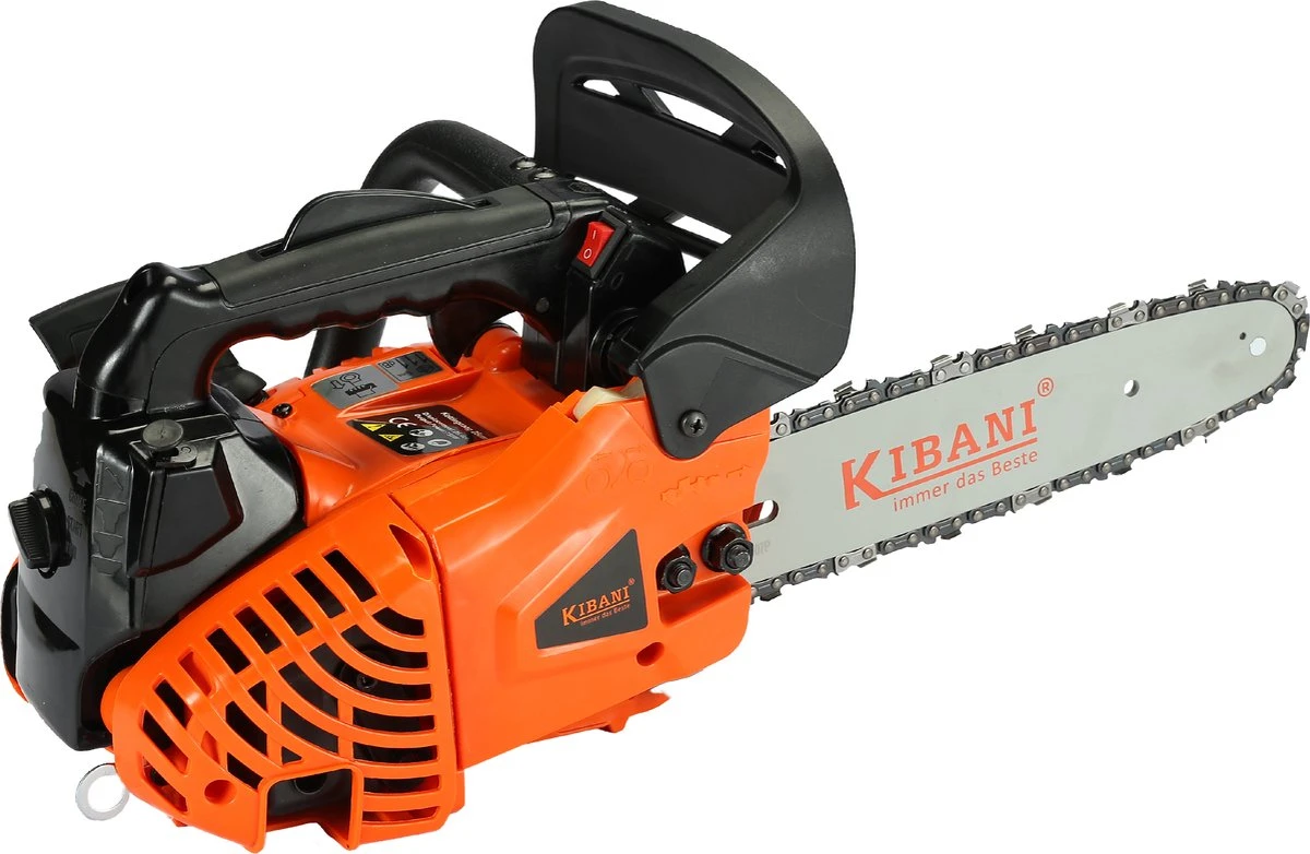 Kibani Kettingzaag Benzine - 25.4 Cc / 1 Pk 2-takt Motor - Incl. Extra Ketting - Zwaardlengte 25 Cm / 10 Inch – Easy-Startsysteem - Snoeizaag - Afbeelding 10