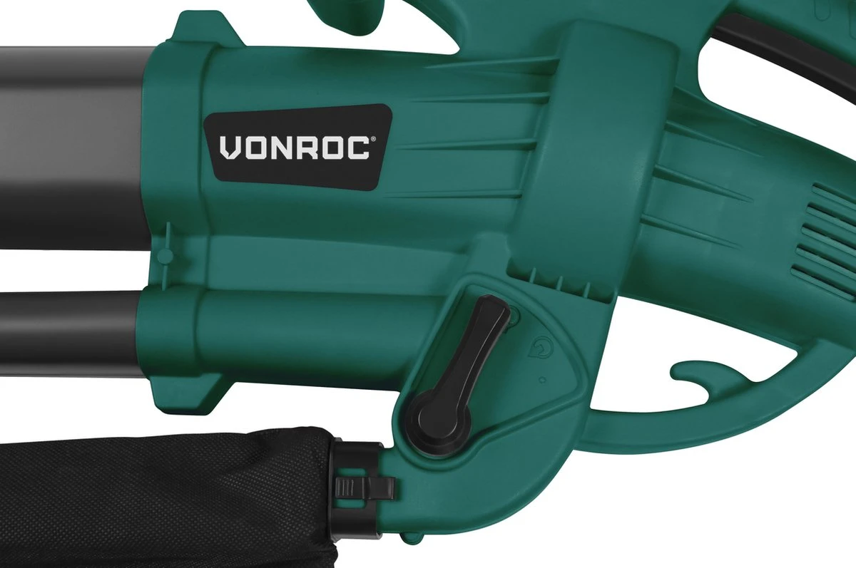 VONROC 3-in-1 Bladblazer – 3300W – Blazen, Zuigen & Versnipperen – 270km/h – Incl. 40L Opvangzak - Afbeelding 4