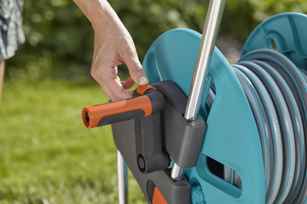 GARDENA - AquaRoll M CleverRoll Easy Slangenwagen - Maximaal 60 Meter - Inklapbare Zwengel - Afbeelding 4