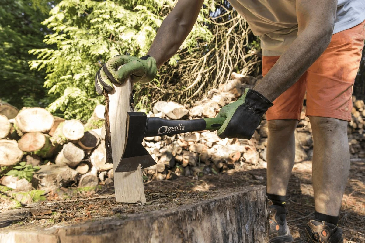 GEOLIA - Bijl - Bijl - Staal - Glasvezelsteel - 0,8 Kg Met Een Stalen Kop Van 0,6 Kg - Bijlen - Handbijl - Kleine Bijl - Kloofbijl - Kloofbijl - Afbeelding 5