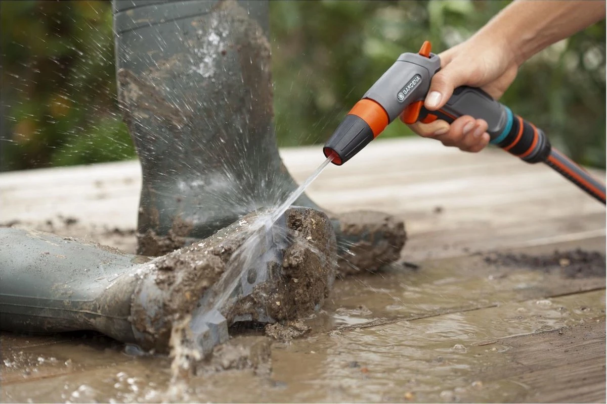 GARDENA - Comfort Reinigingsbroes - Spuitpistool - Traploos Instelbaar - Afbeelding 4