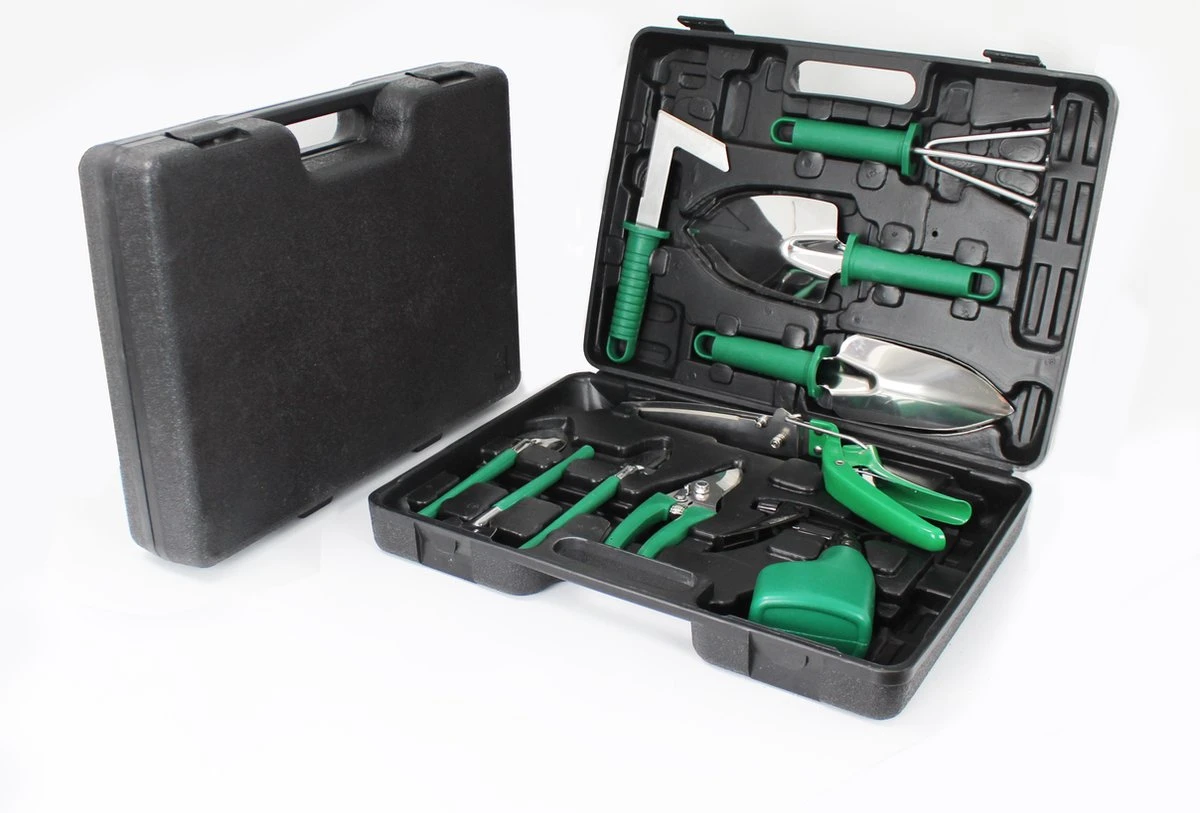 Tuingereedschap Set Tuinierset 10 Delig - Snoeischaar Tuinschaar Bloemenschaar Tuinschepje Plantenspuit Handhark - Afbeelding 10