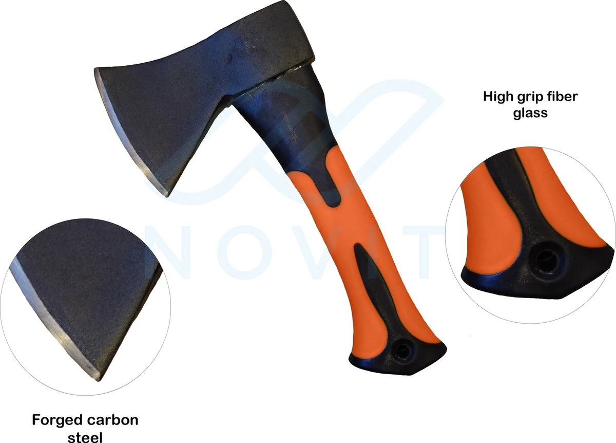 Novit Survival Bijl 500 Gr- Mini Handbijl Baby Hakbijl Kloofbijl - Afbeelding 4