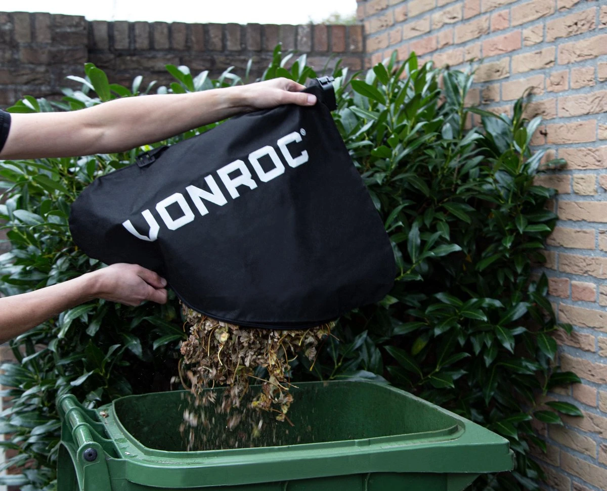 VONROC 3-in-1 Bladblazer – 3300W – Blazen, Zuigen & Versnipperen – 270km/h – Incl. 40L Opvangzak - Afbeelding 10