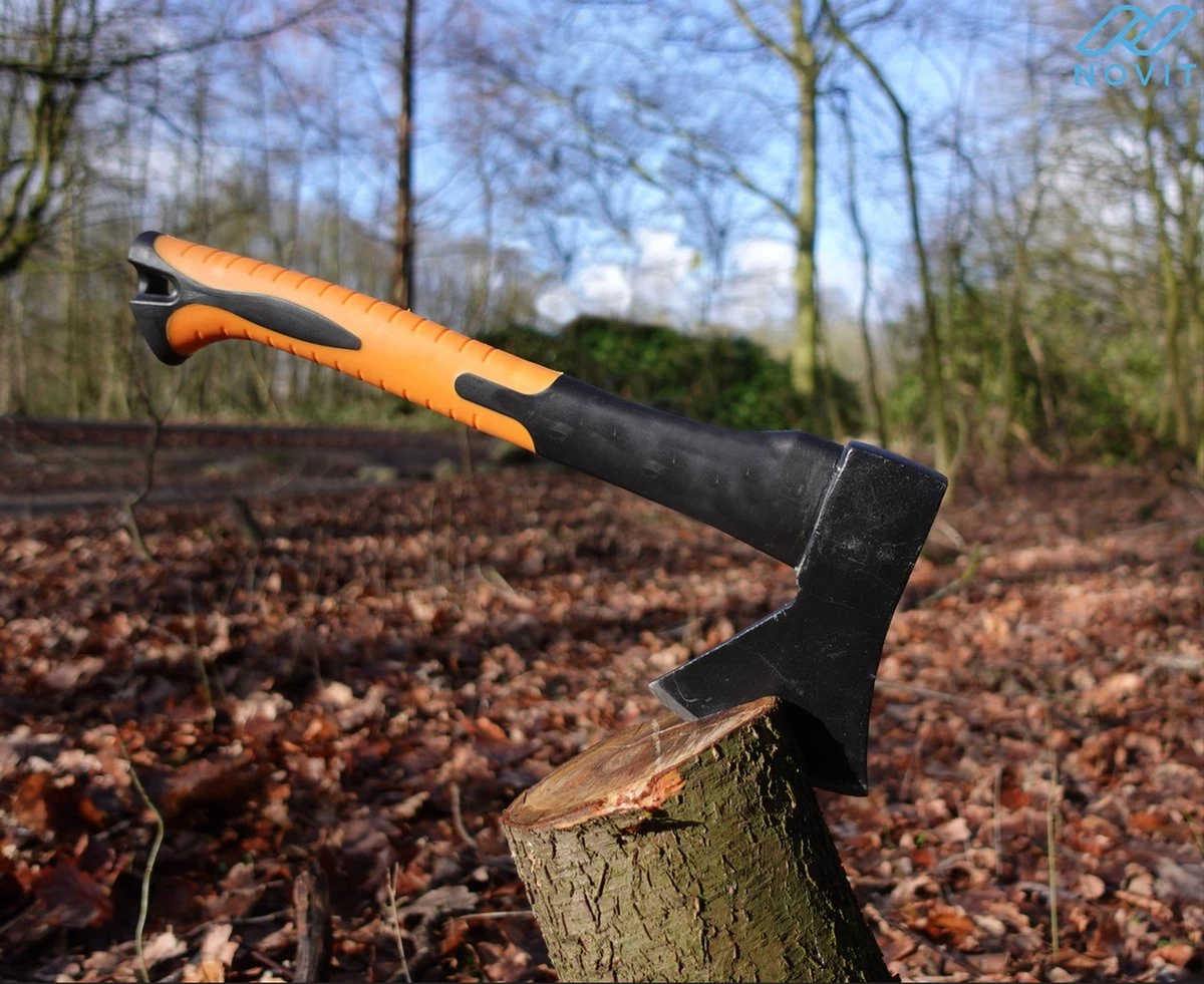 Novit Bijl - Kloofbijl & Handbijl + GRATIS Wetsteen Slijpsteen - Bijlen Set 3 + 0.6kg - Afbeelding 6