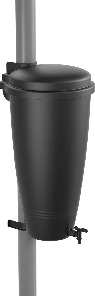 Elho Green Basics Rain Catcher 33 - Regenton Voor Balkonbuiten - Ø 33.5 X H 73.5 Cm - Zwart/Living Black - Afbeelding 2