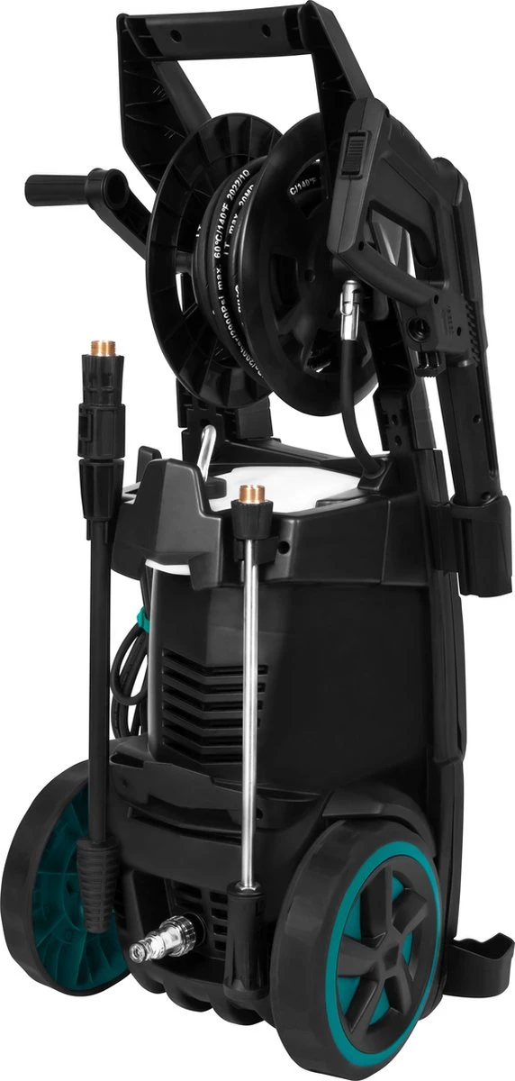 VONROC PRO Hogedrukreiniger V25-2 – 2500W – 195 Bar – 468 L/h – Duurzame Inductiemotor – Incl. 8m Slang, Slanghaspel, Terrasreiniger, Reinigingstank En Meer - Afbeelding 11