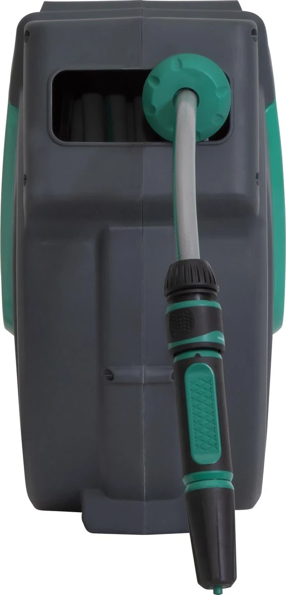 VONROC Automatische Slanghaspel – Incl. 25m Tuinslang, Aansluitslang, Spuitstuk, Koppelingen & Kraanaansluiting - Afbeelding 3