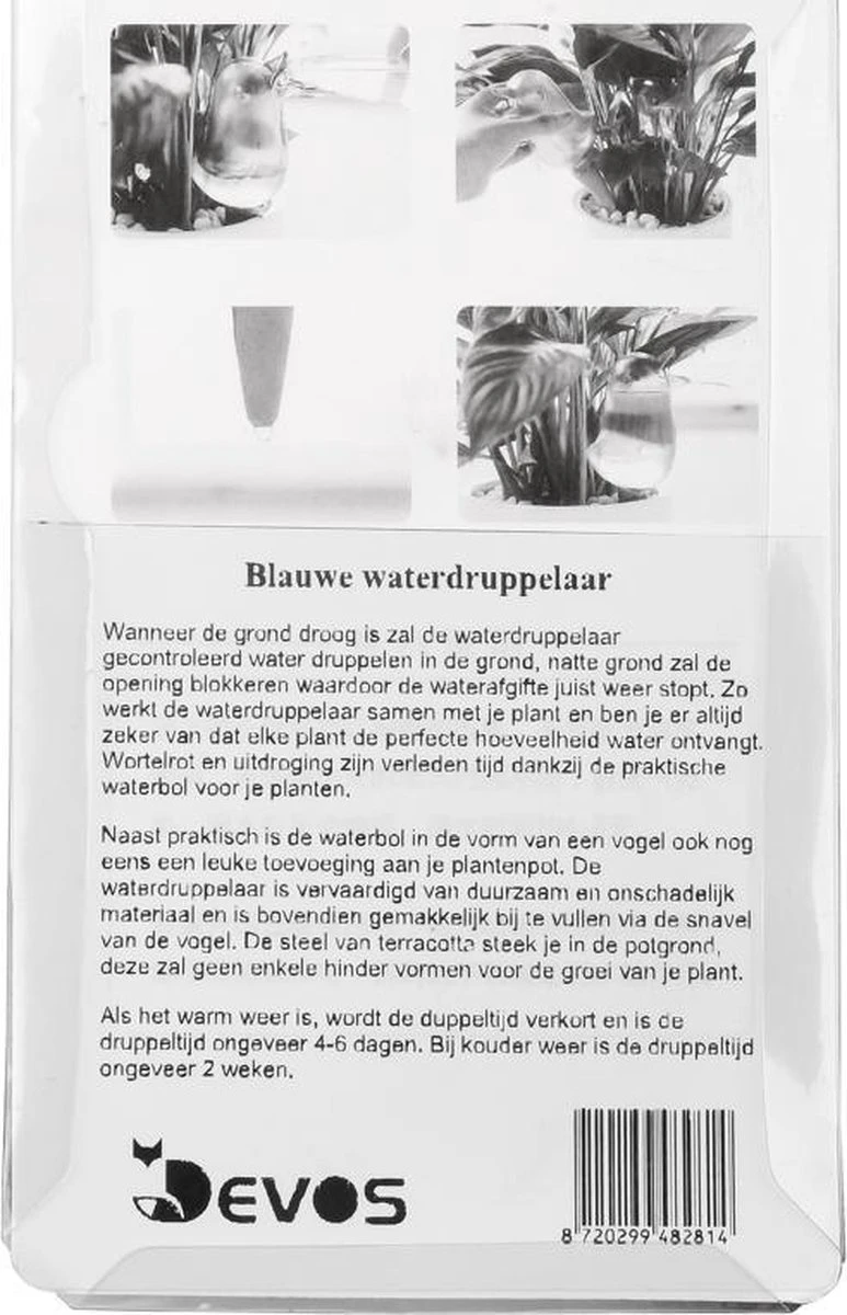 Waterdruppelaar Voor Planten 2 Stuks - Waterbol Kamerplanten - Automatisch Watergeefsysteem - Vogel - Roze - Afbeelding 6