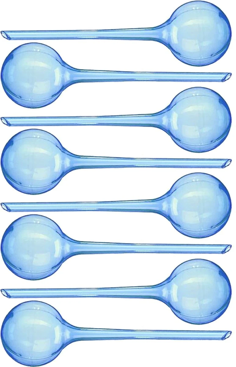 HGMD Waterdruppelaar Set Van 8 Stuks Voor Planten Transparant - Blauw - Waterdruppelaar Voor Kamerplanten – Waterbol - Waterdruppelaar Voor Planten - Watergeefsysteem