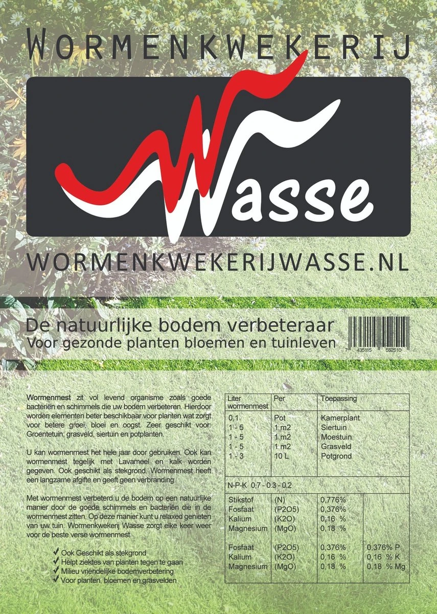 Frankys Flora - Wormenmest - 35 Liter - Humus - Compost - Bodemverbetering - Afbeelding 3