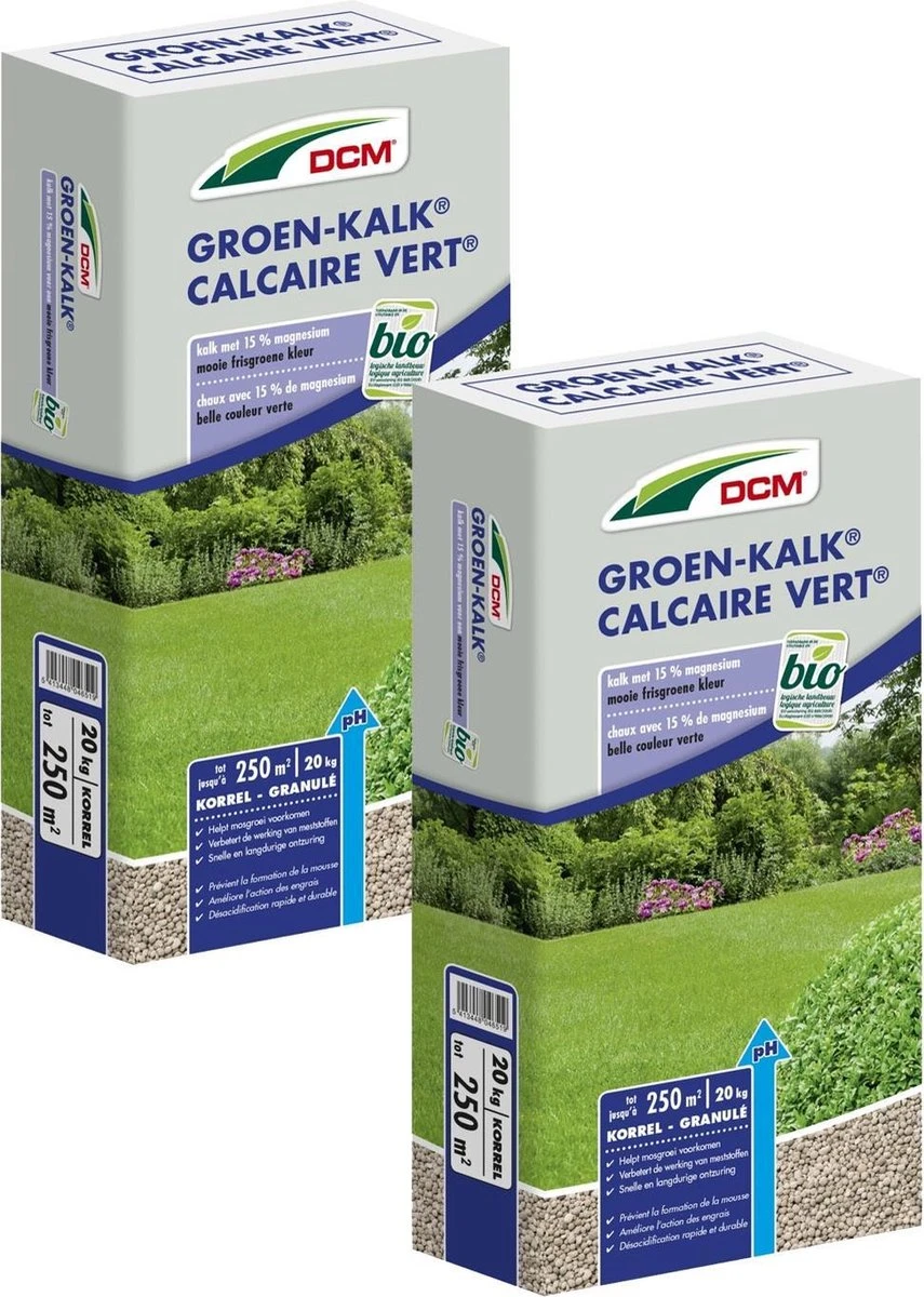 Dcm Groen-Kalk 250 M2 - Kalk - 2 X 20 Kg (K) - Afbeelding 2