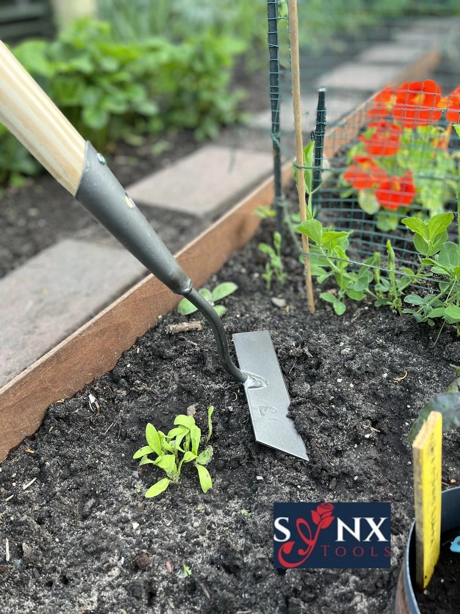 Synx Tools Rechte Schoffel 16cm Gesmeed - Schoffels / Onkruidverwijderaar - Schoffel Met Steel - 170 Cm Steel Met Hilt - Hark - Onkruidbestrijding - Afbeelding 2